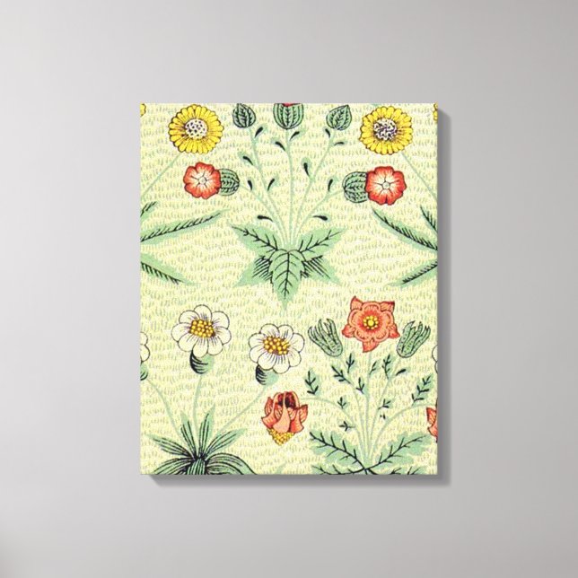 William Morris Daisy Floral Wallpaper Pattern Leinwanddruck (Vorderseite)