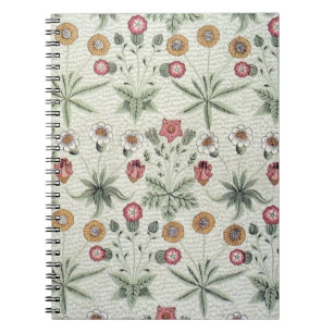 William Morris Daisy Floral Wallpaper Pattern Notizblock