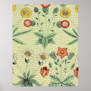 William Morris Daisy Floral Wallpaper Pattern Poster
