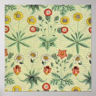 William Morris Daisy Floral Wallpaper Pattern Poster