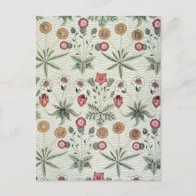 William Morris Daisy Floral Wallpaper Pattern Postkarte (Vorderseite)