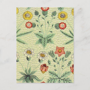 William Morris Daisy Floral Wallpaper Pattern Postkarte