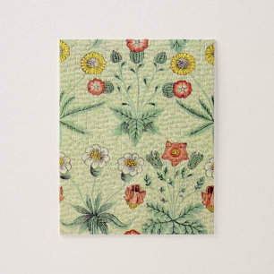 William Morris Daisy Floral Wallpaper Pattern Puzzle