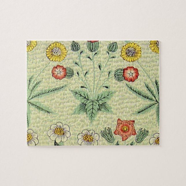 William Morris Daisy Floral Wallpaper Pattern Puzzle (Horizontal)