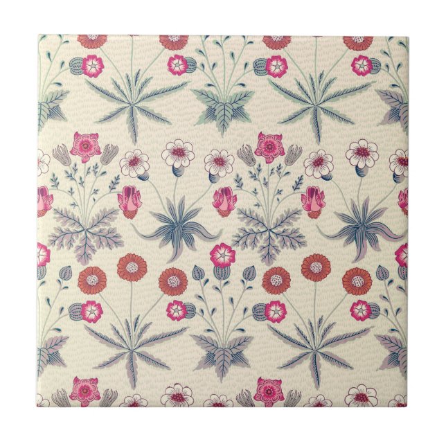 WILLIAM MORRIS "DAISY" KERAMIK TILE FLIESE (Vorderseite)