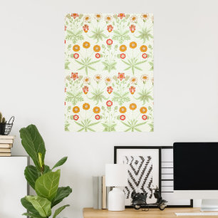 William Morris Daisy Vintage Botanisches Muster Poster