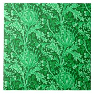 William Morris Damask, Emerald Green Fliese