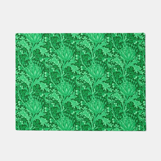 William Morris Damask, Emerald Green Fußmatte (Vorderseite)