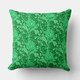 William Morris Damask, Emerald Green Kissen