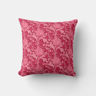 William Morris Damask, Fuchsia Pink Kissen