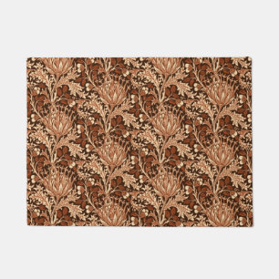 William Morris Damast, Braun und Beige Fußmatte