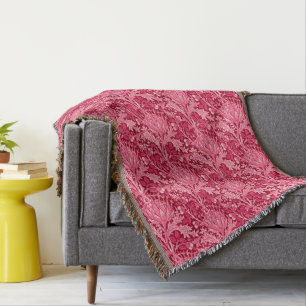 William Morris-Damast, Fuchsien-Rosa Decke