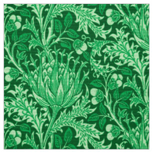 William Morris-Damast, Smaragdgrün Stoff
