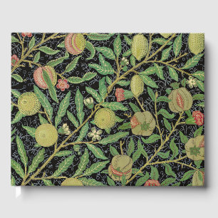 William Morris Dark Granatapfel Fruchtmuster Gästebuch