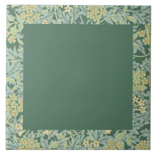 William Morris, Dark Green und Jasmine Pattern, Fliese