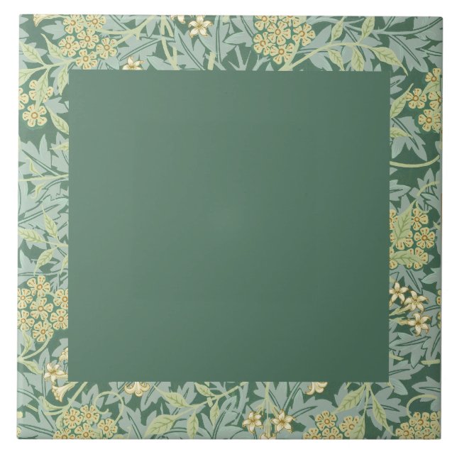 William Morris, Dark Green und Jasmine Pattern, Fliese (Vorderseite)