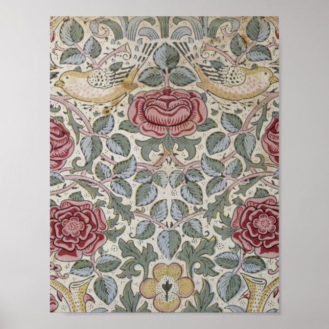 William Morris - Das Muster der Rose Poster (Vorne)