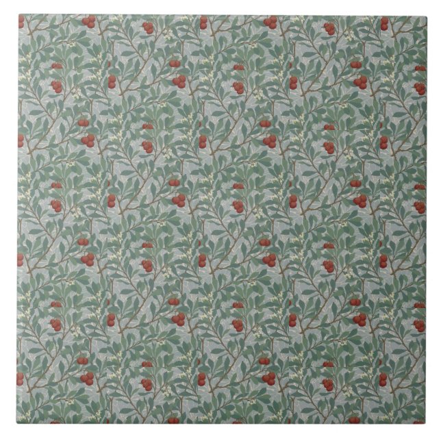 William Morris Decorative Art Arbutus Pattern Fliese (Vorderseite)