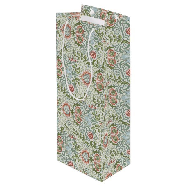 William Morris Decorative Art Persian Pattern Geschenktüte Für Weinflaschen (Rückseite Schrägansicht)