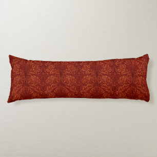 William Morris: Deep Red Acanthus Body Pillow Seitenschläferkissen