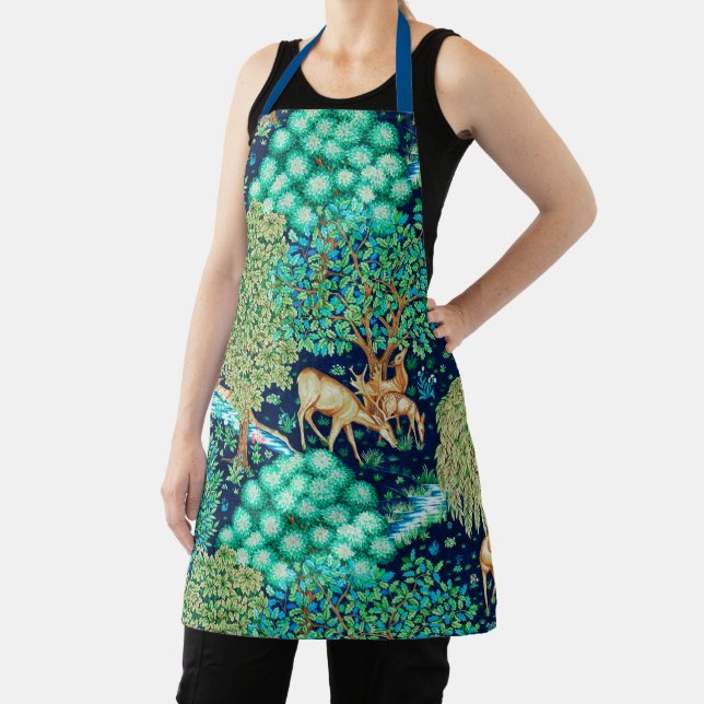 William Morris Deer by a Brook Tapesto Indigo Schürze (InSitu)