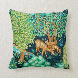 William Morris Deer by a Brook Tapestry Kissen