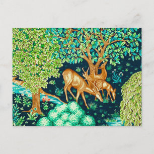 William Morris Deer by a Brook Tapestry Postkarte