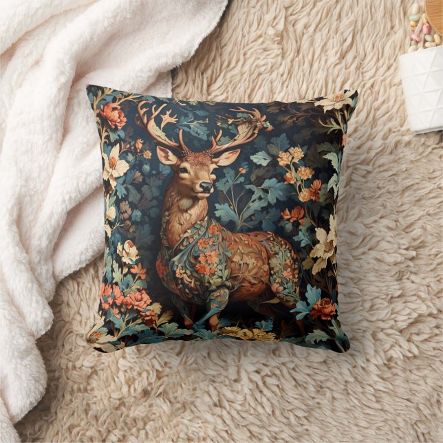 William Morris Deer Throw Pillow Kissen (Decke)