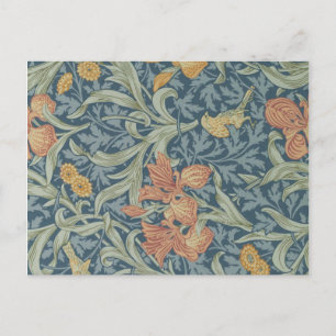 William Morris Dekorative Kunst Iris Muster Postkarte