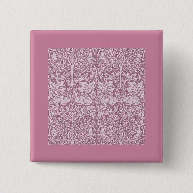 William Morris, der Erdbeerdieb, überarbeitet Button (Vorderseite)