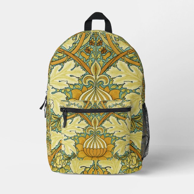 William Morris Design Nr. 11 Bedruckter Rucksack (Vorderseite)
