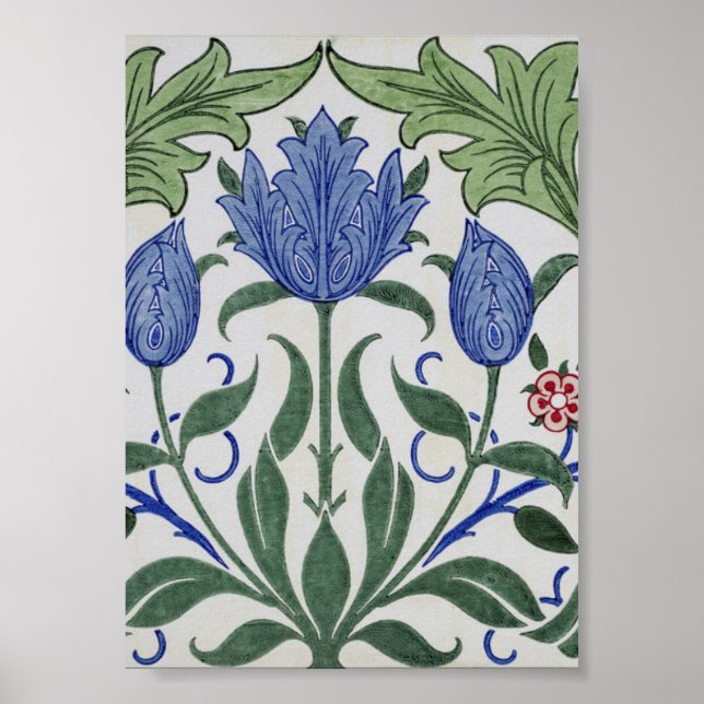 William Morris - Design von floralen Tapeten Poster (Vorne)