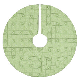 William Morris Diaper Grünes Fliesenmuster Polyester Weihnachtsbaumdecke