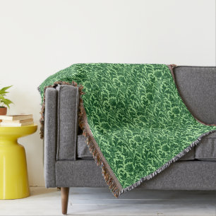 William Morris Distel-Damask, Smaragdgrün Decke