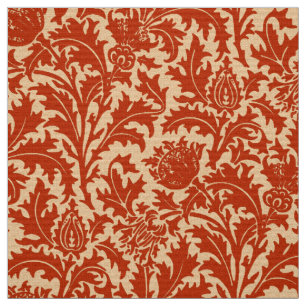 William Morris-Distel-Damast, Mandarine Stoff