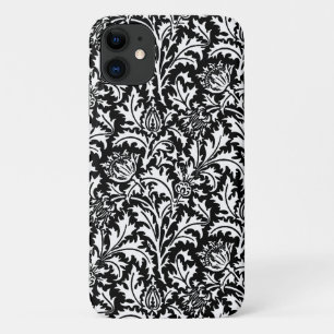 William Morris Distel Damast, Schwarz und Weiß Case-Mate iPhone Hülle