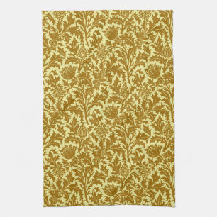 William Morris Distel Damast, Senfgold Küchentuch