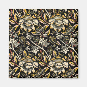 William Morris dunkle blumenreiche Arabeske Magnet