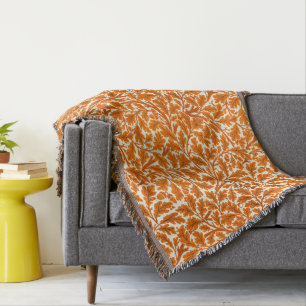 William Morris Eichenblätter, Rostorange und Creme Decke