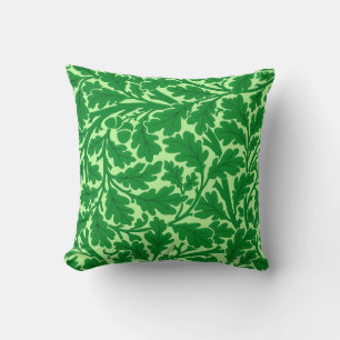 William Morris Eichenblätter, Smaragdgrün Kissen
