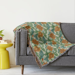 William Morris Einzelstiel Vintage-Blumenmuster  Decke