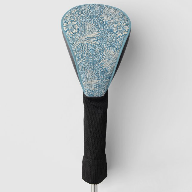William Morris - Elegant Blue Marigold  Golf Headcover (Vorderseite)