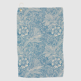 William Morris - Elegant Blue Marigold Golfhandtuch