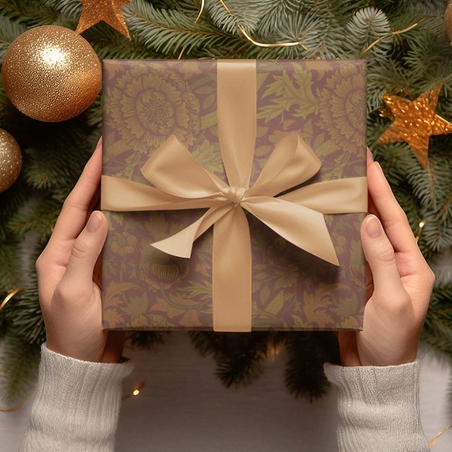 William Morris Elegante Holiday Geschenkpapier (Class William Morris design done in earthy tones.)