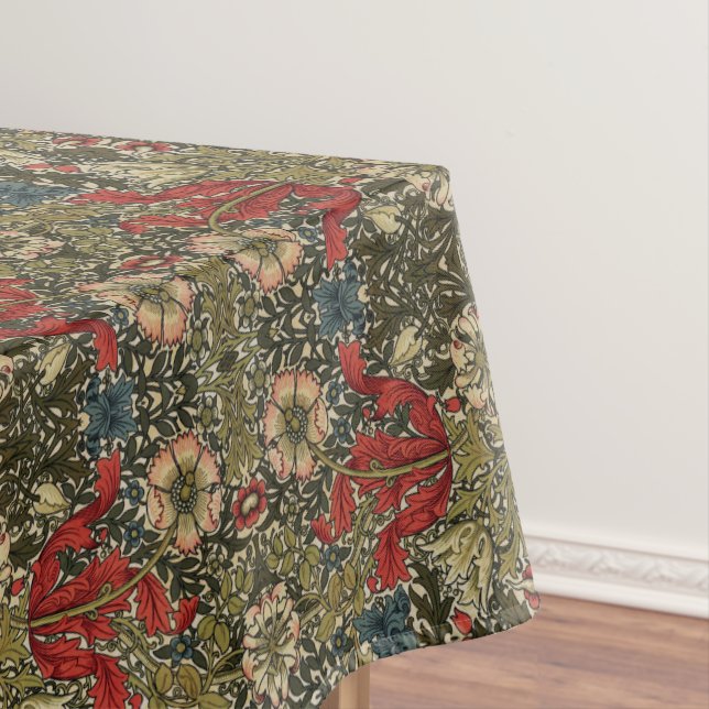 William Morris Elegantes Muster Rotes Grün Tischdecke (Beispiel)