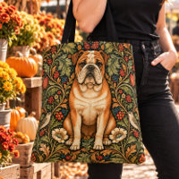 William Morris English Bulldog Vintage Floral