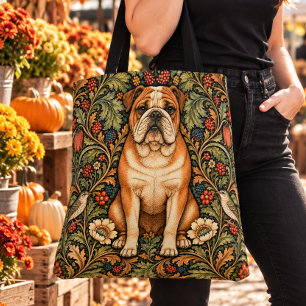 William Morris English Bulldog Vintage Floral