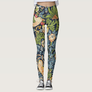 William Morris Erdbeer-Dieb Blumenmuster Leggings
