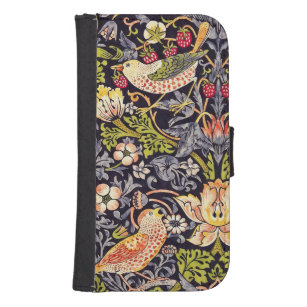 William Morris-Erdbeerdieb-Blumenkunst Nouveau Galaxy S4 Geldbeutel Hülle