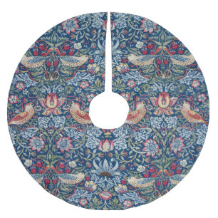 William Morris Erdbeerdieb Blumenmuster Polyester Weihnachtsbaumdecke